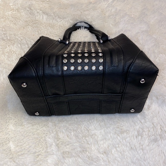 Large Black purse with Rhinestone front - Picture 2 of 4